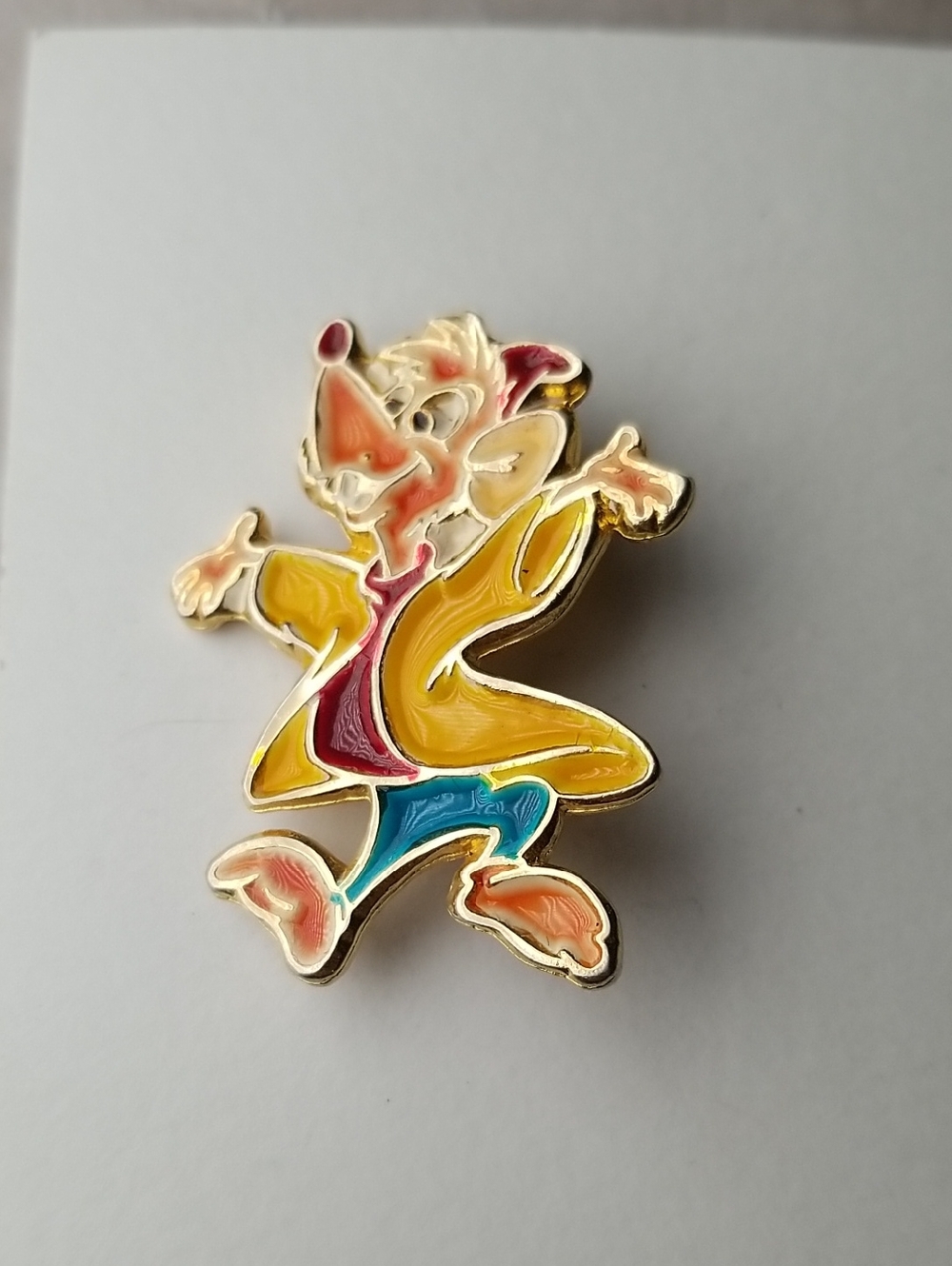 Vintage Disney Cinderella Jaq Enamel Pin
